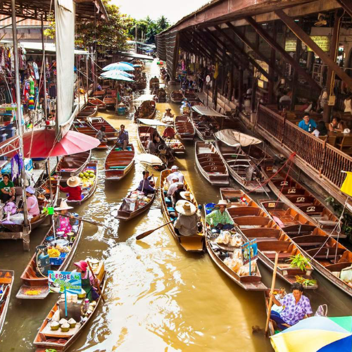 Bangkok - Train Market - Floating Markets - Bangkok 